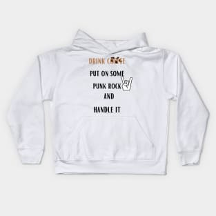 Coffee Punk Rock Handle It Kids Hoodie